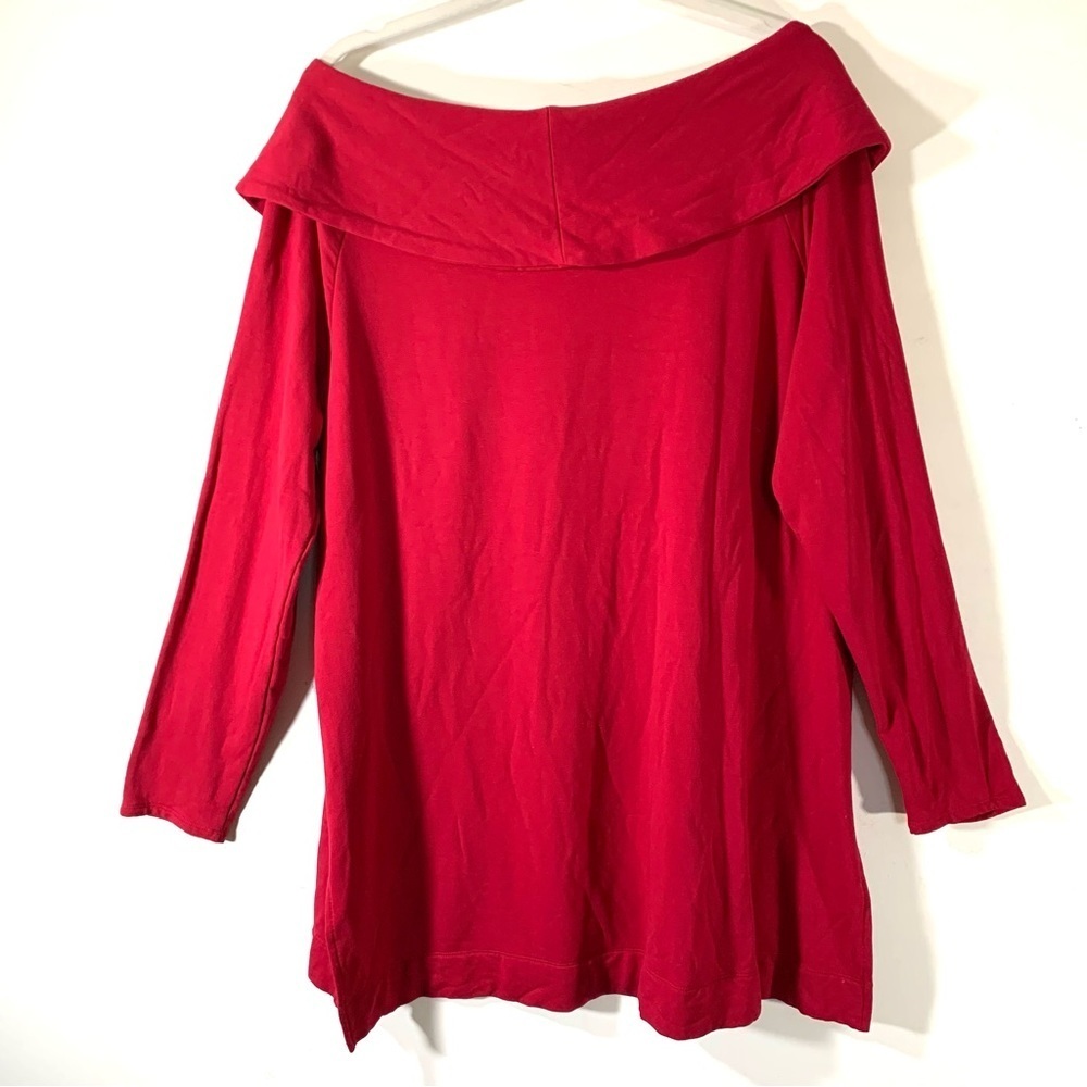Chico's Zenergy Red Cozy Brushed Fleece Tunic - Picture 8 of 11